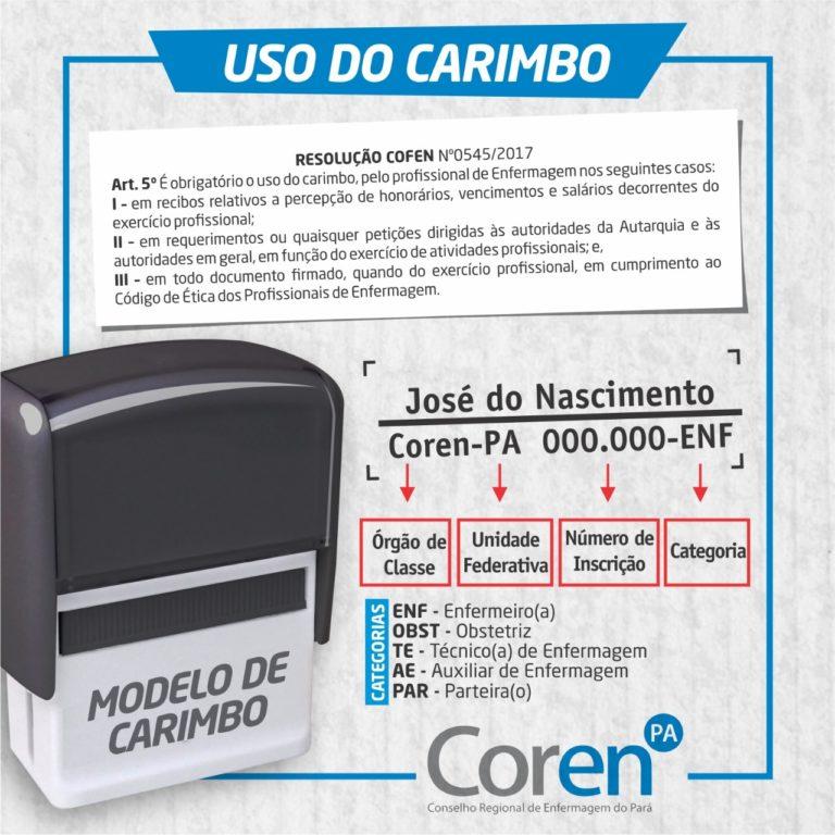 Carimbo Personalizado Profissional Enfermagem - R$ 27